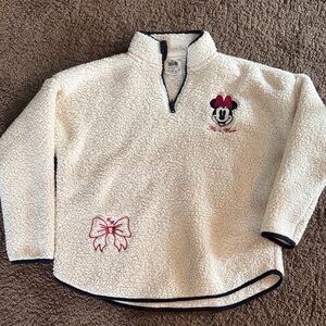 Disney Cream Fleece with Minnie Mouse and Red Bow